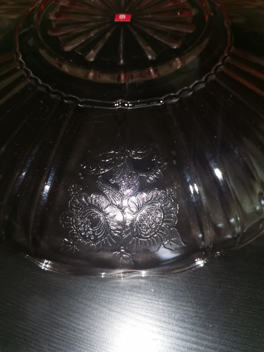 Anchor Hocking Vintage Mayfair Pink Depression Glass Large Low Flat Bowl 11 3/4